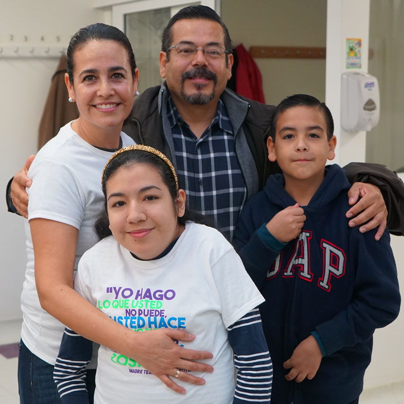 Family love in clinic prior to surgery