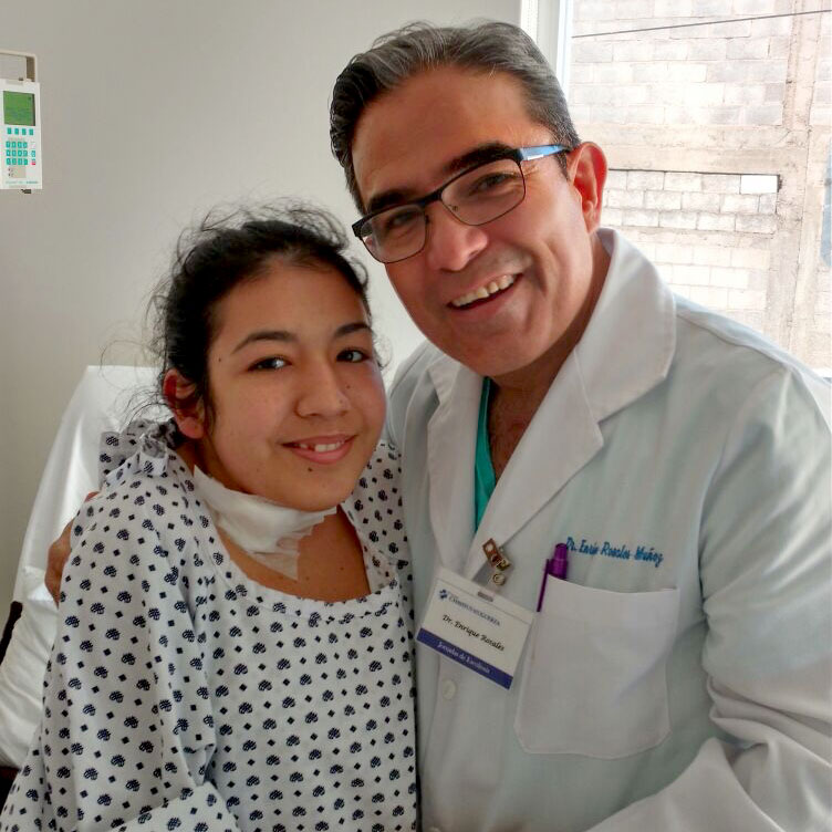 Monica post-op with Dr. Enrique Rosales