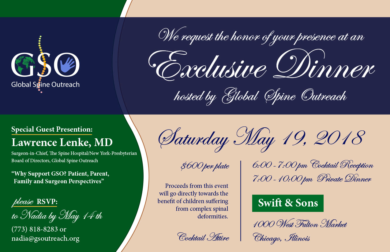 GSO VIP Spring Dinner at Swift and Sons